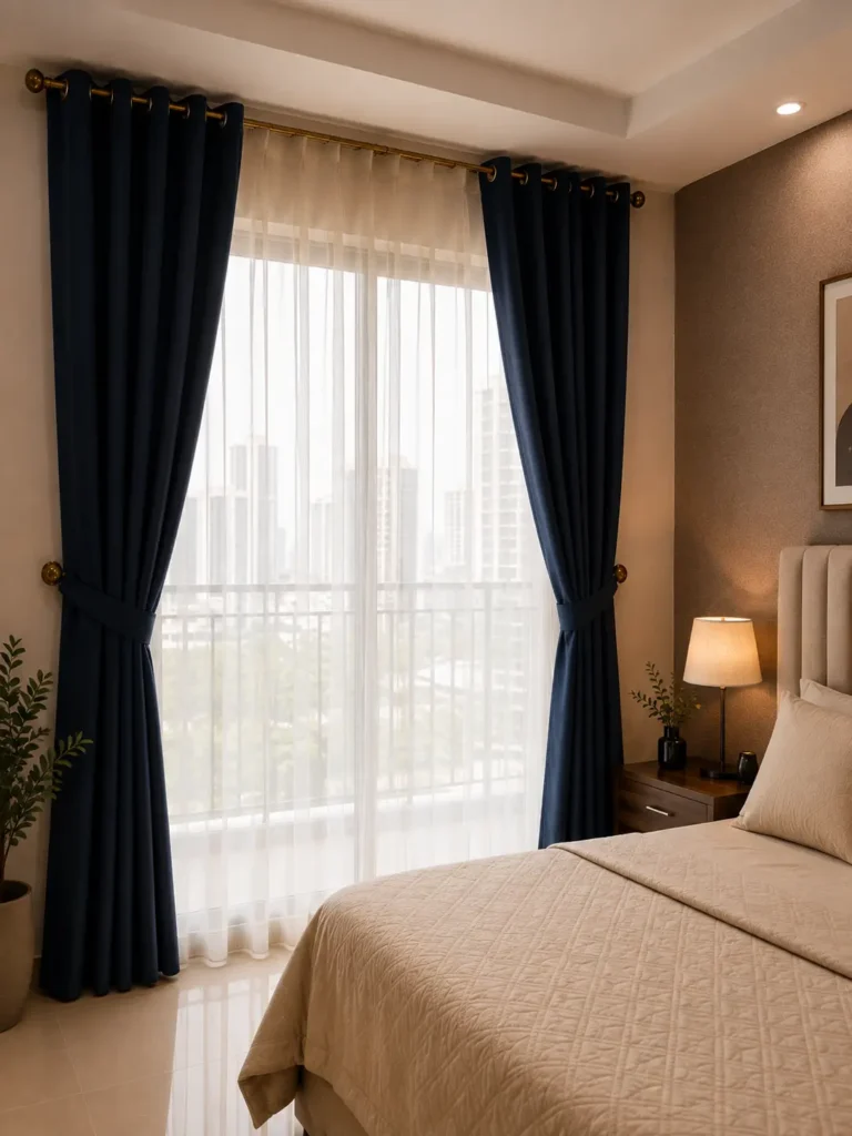royal blue bedroom curtains - Floor Land