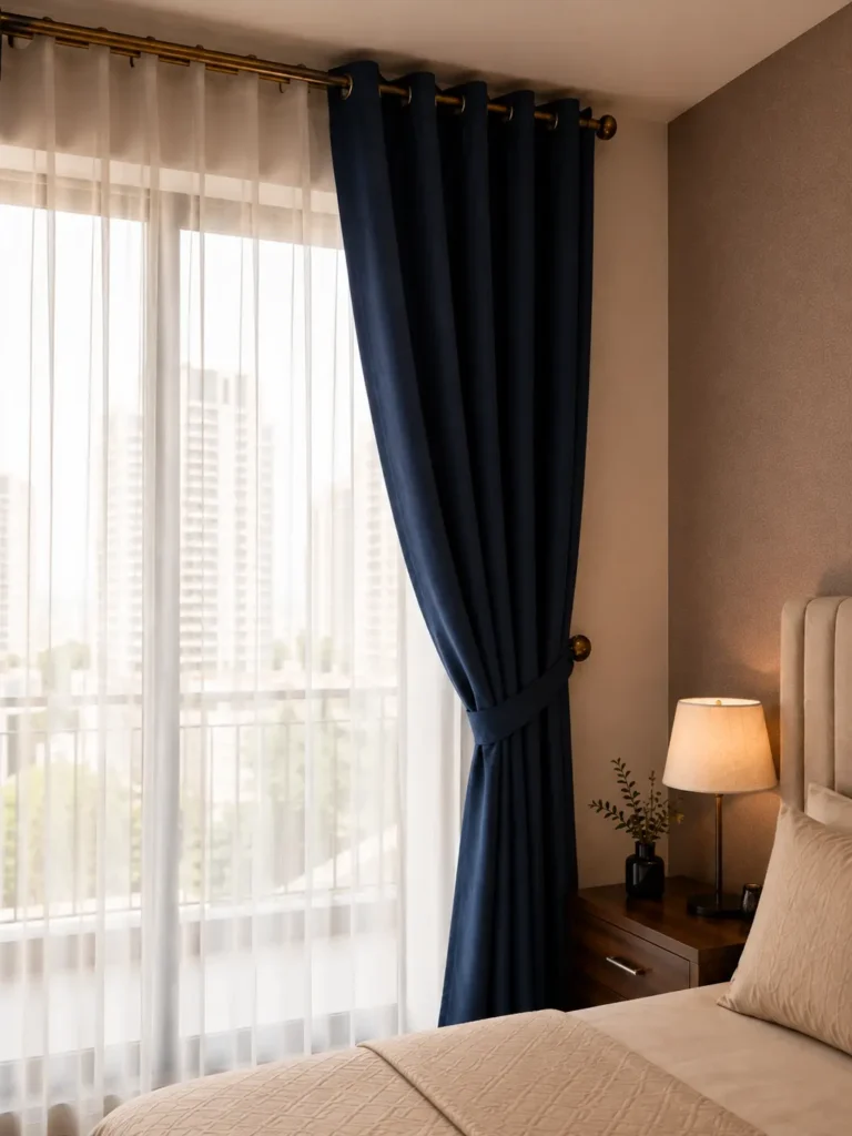 royal blue curtains - Floor Land