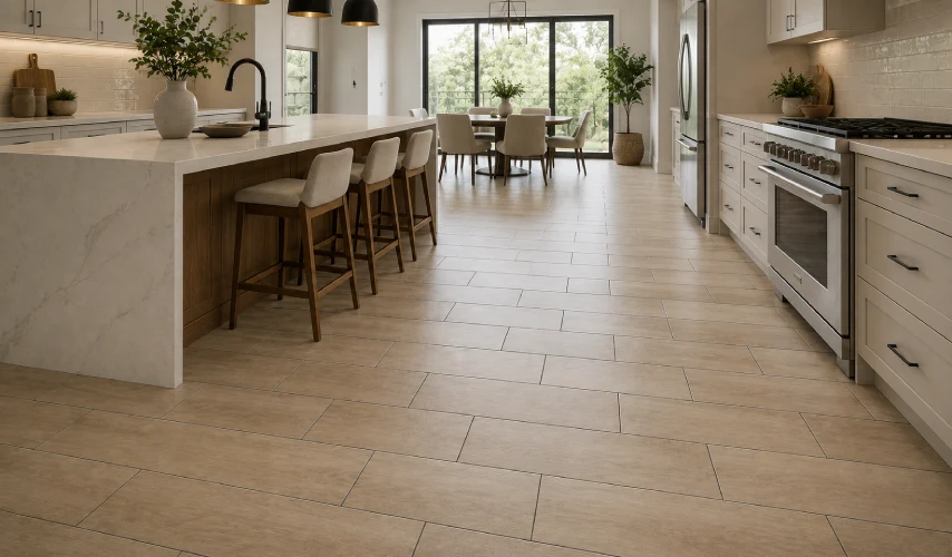 running bond (brick) floor tile pattern