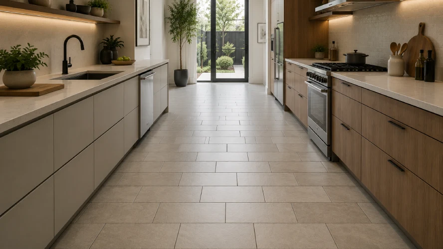 step ladder floor tile pattern