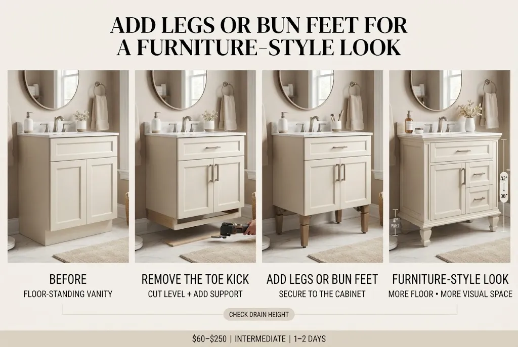 Add Legs or Bun Feet for a Furniture-Style Look