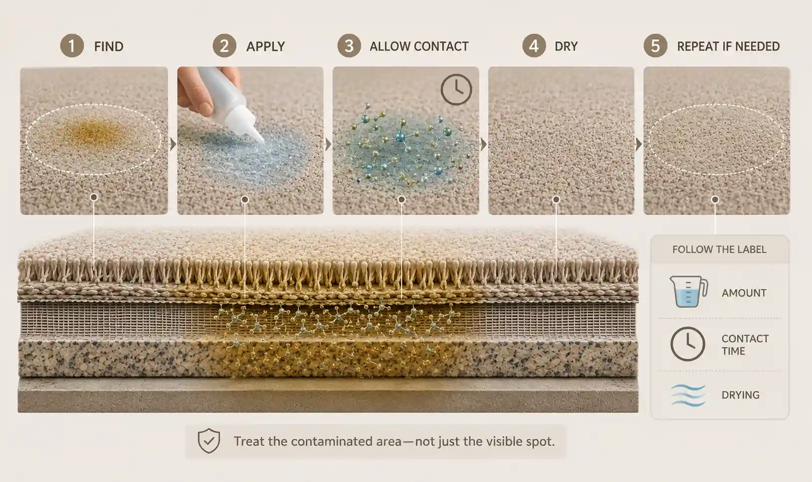 Apply an Enzymatic Pet Urine Cleaner