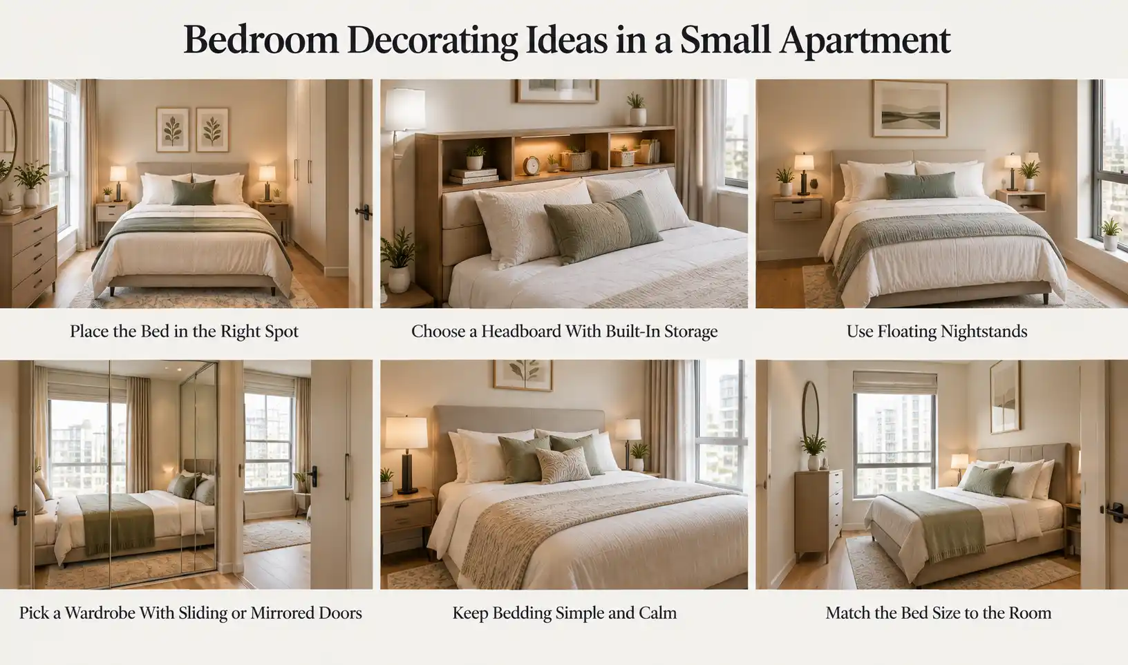 Bedroom Decorating Ideas in a Small Apartment