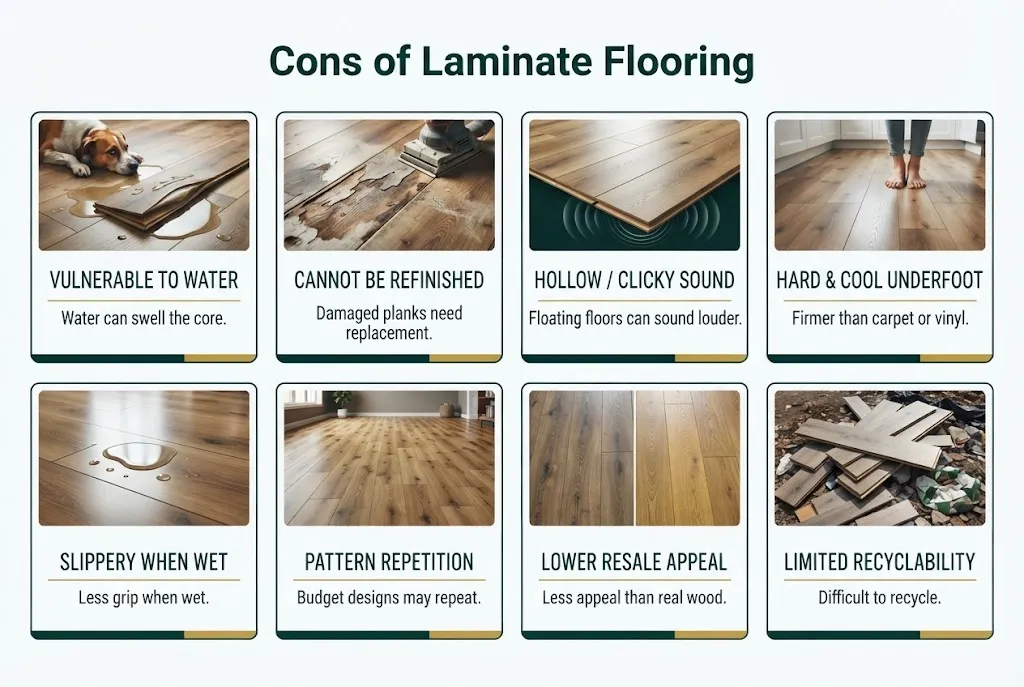 Cons of Laminate Flooring