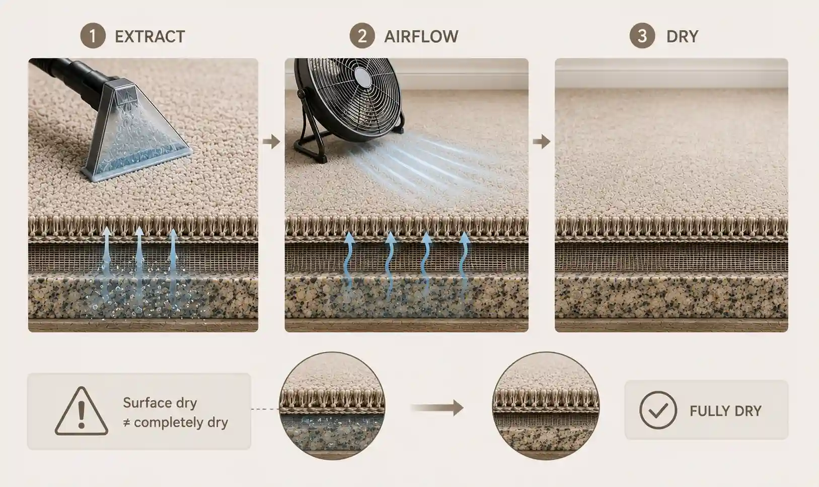 Dry the Carpet Completely After Cleaning