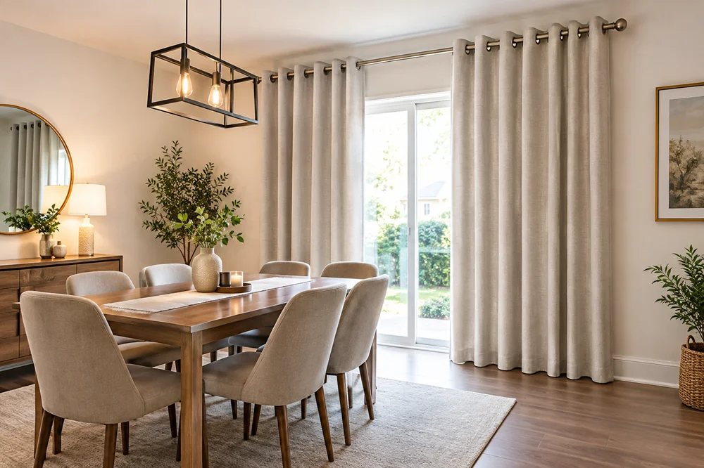 Eyelet Curtains Made-to-Measure curtains in the UAE