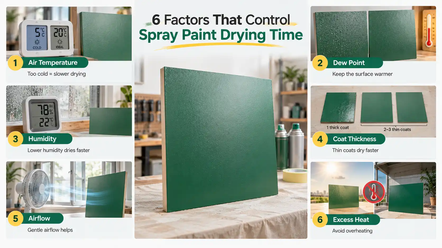Factors That Control Spray Paint Drying Time