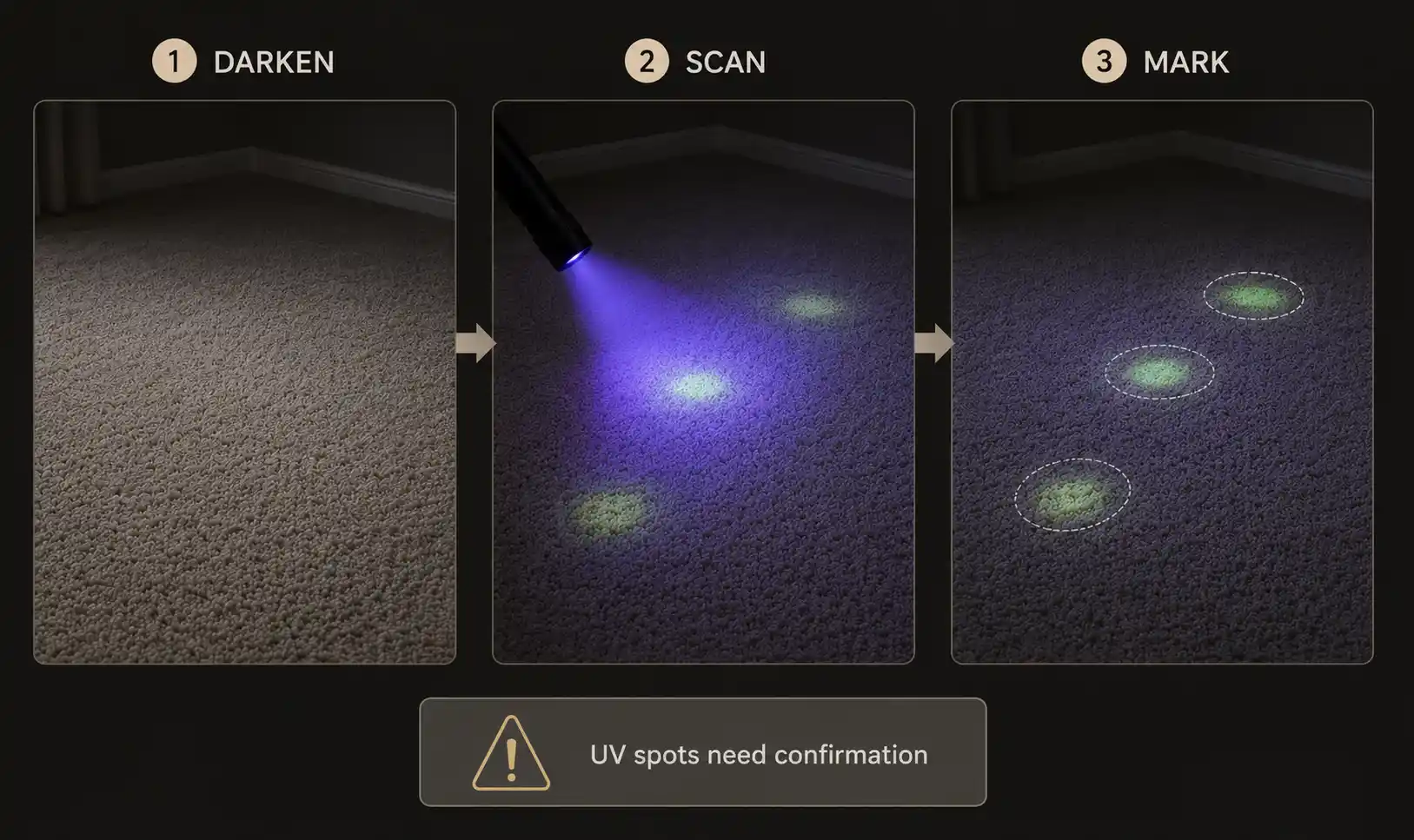 Find Hidden Urine Spots With a UVBlack Light