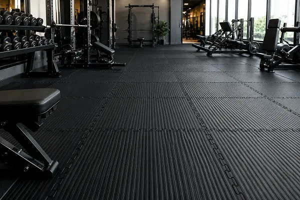 Gym interlocking rubber flooring