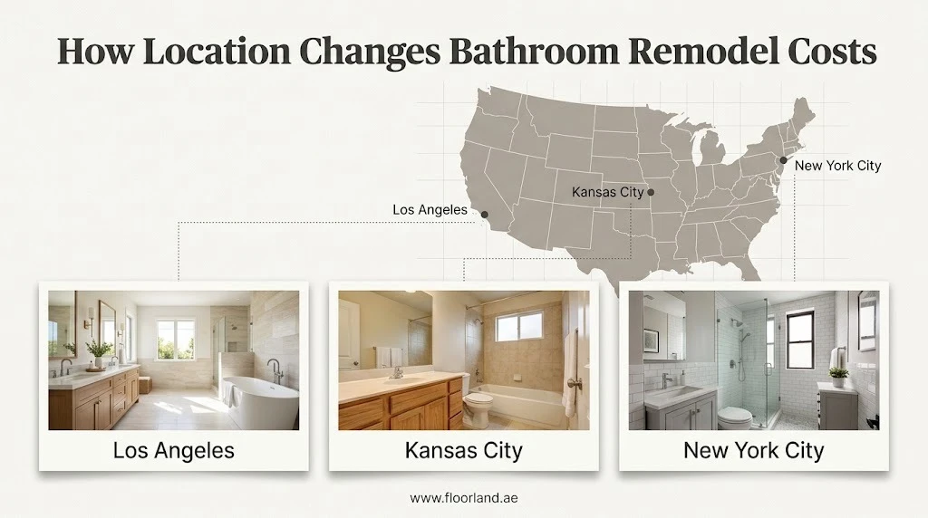 How Location Changes Bathroom Remodel Costs