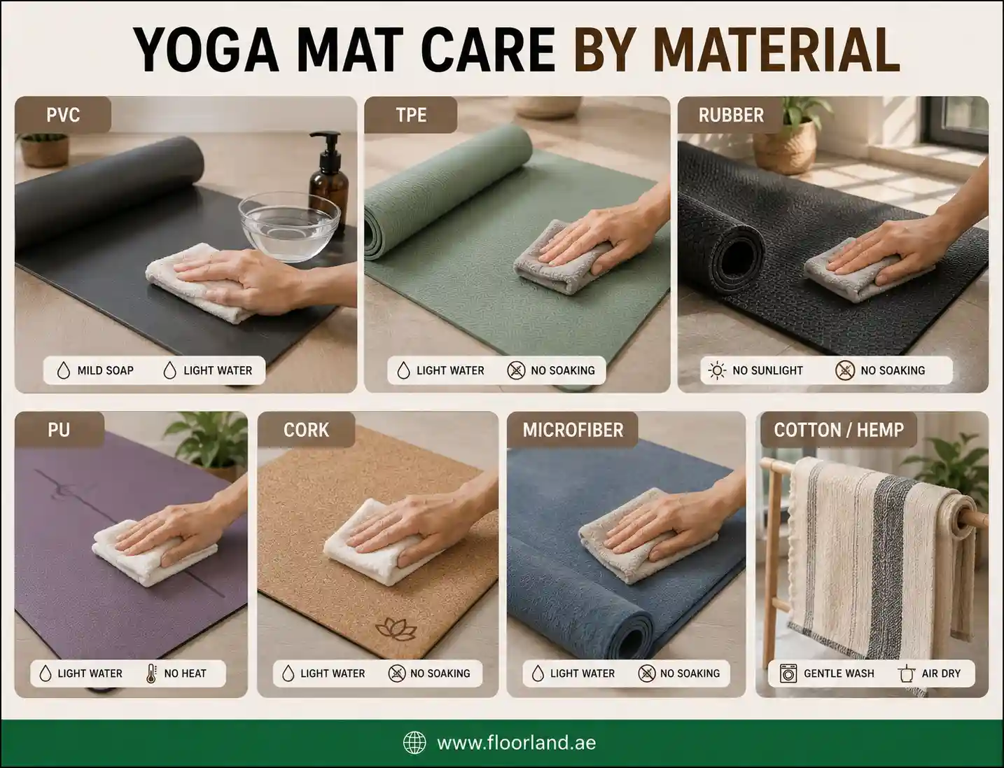 How to Clean Different Types of Yoga Mats