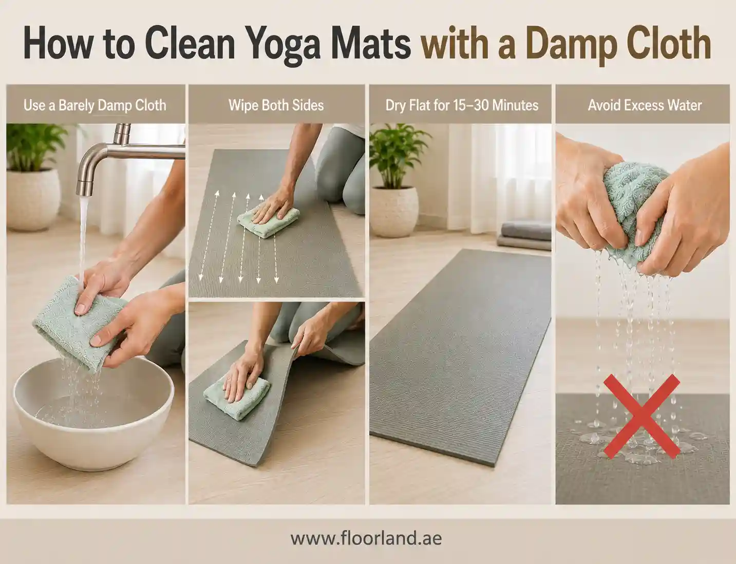 How to Clean Yoga Mats with a Damp Cloth
