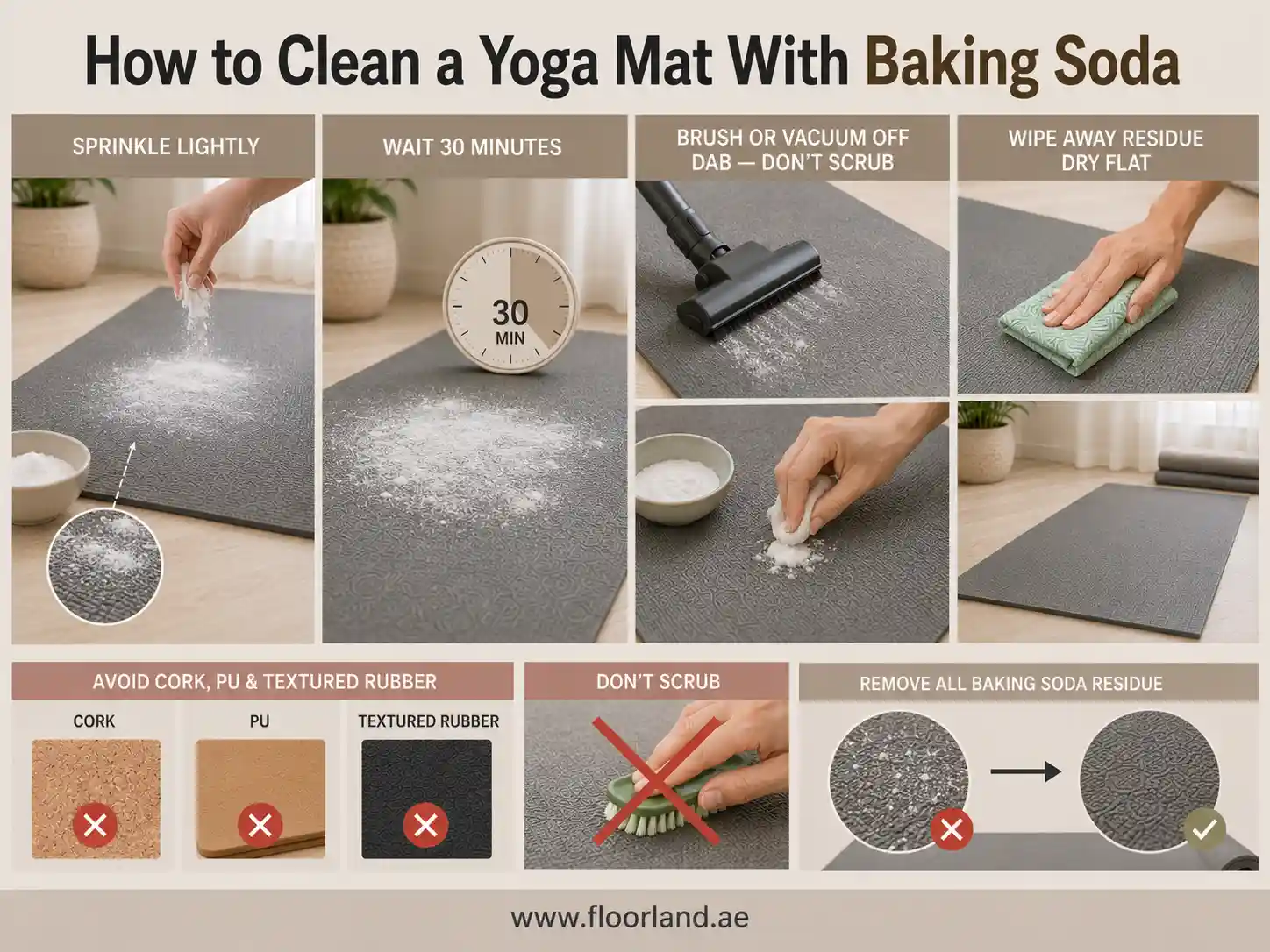 How to Clean a Yoga Mat With Baking Soda