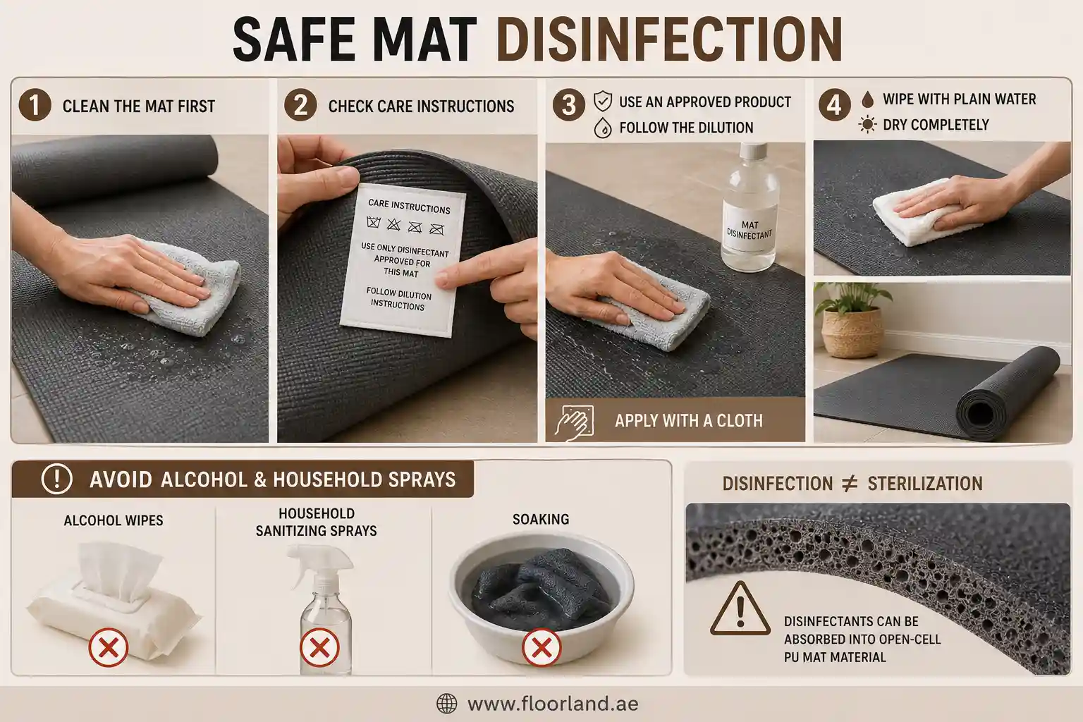 How to Disinfect a Yoga Mat Safely