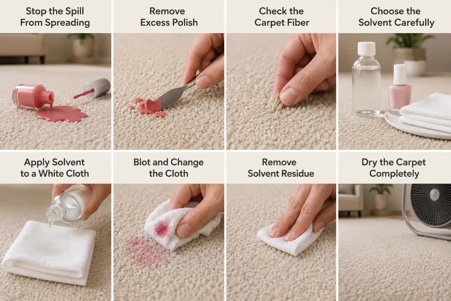 How to Get Fresh Nail Polish Out of Carpet