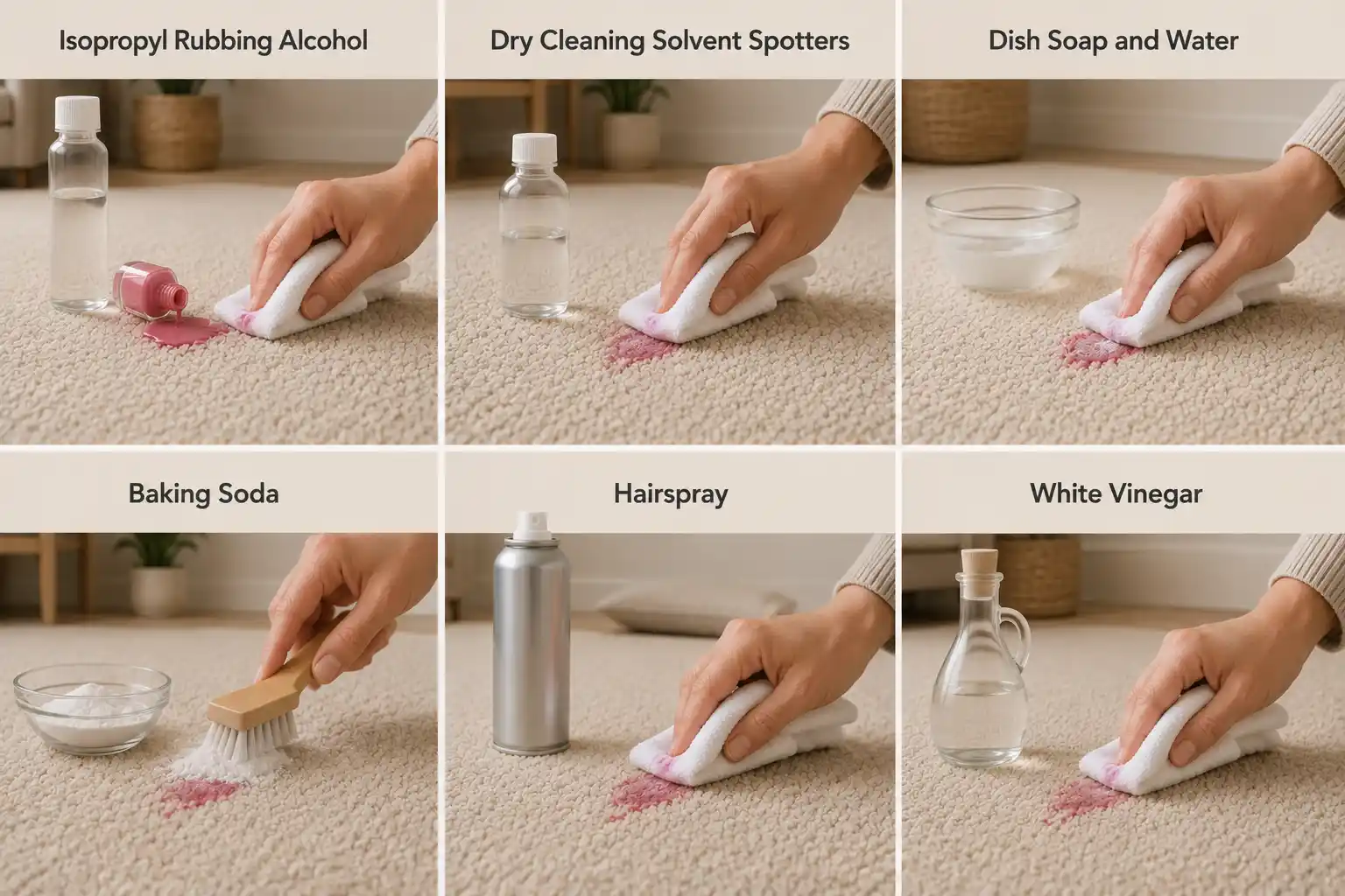 How to Get Nail Polish Out of Carpet Without Nail Polish Remover