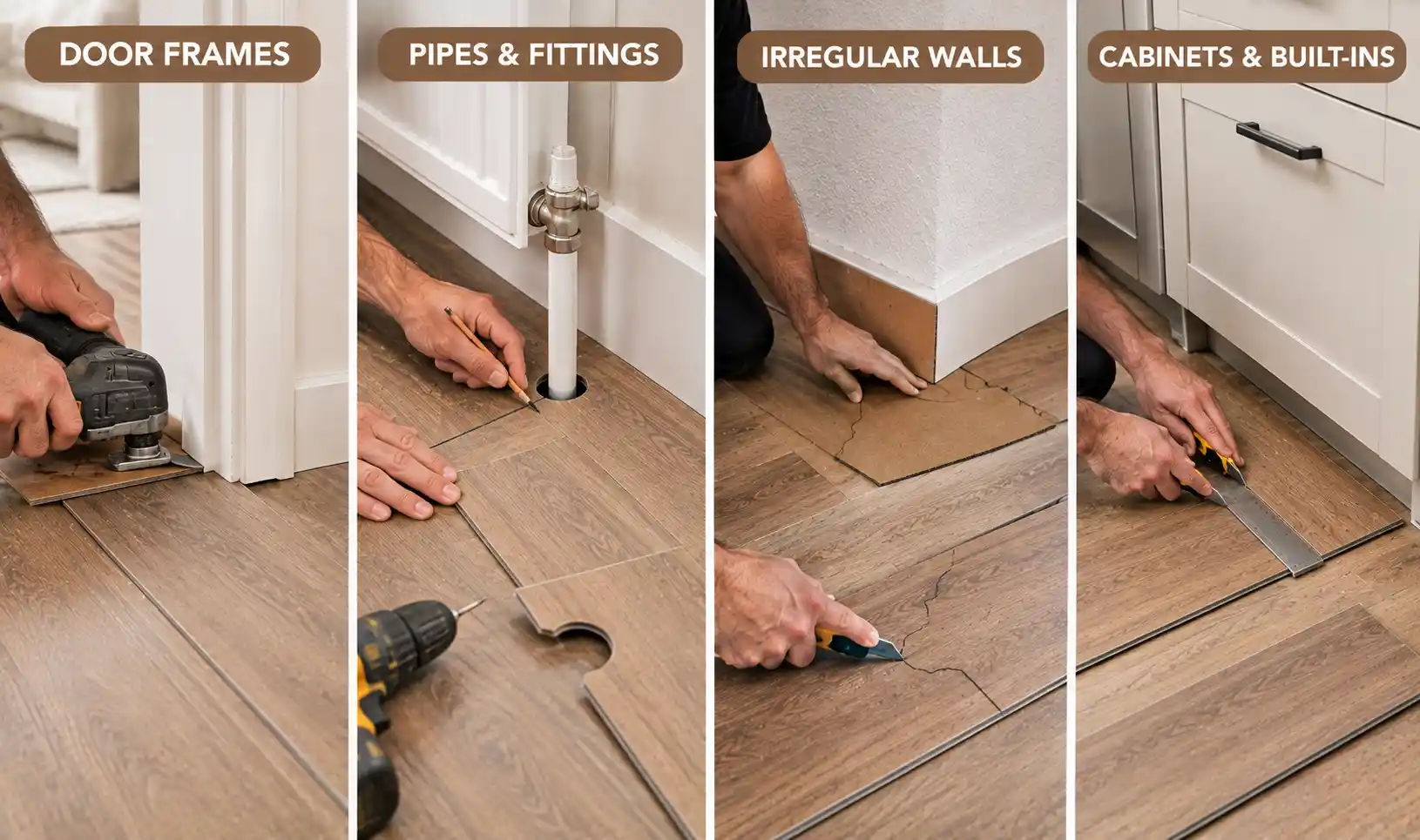 How to Install Vinyl Plank Flooring Around Doorways and Obstacles