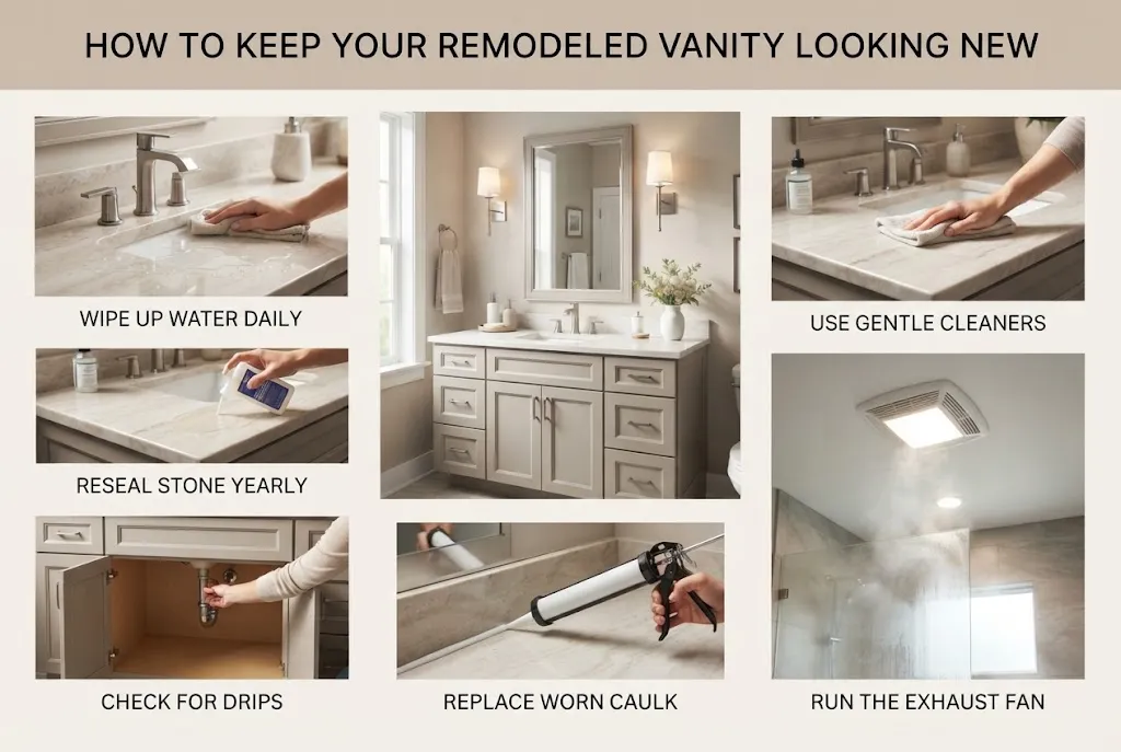 How to Keep Your Remodeled Vanity Looking New