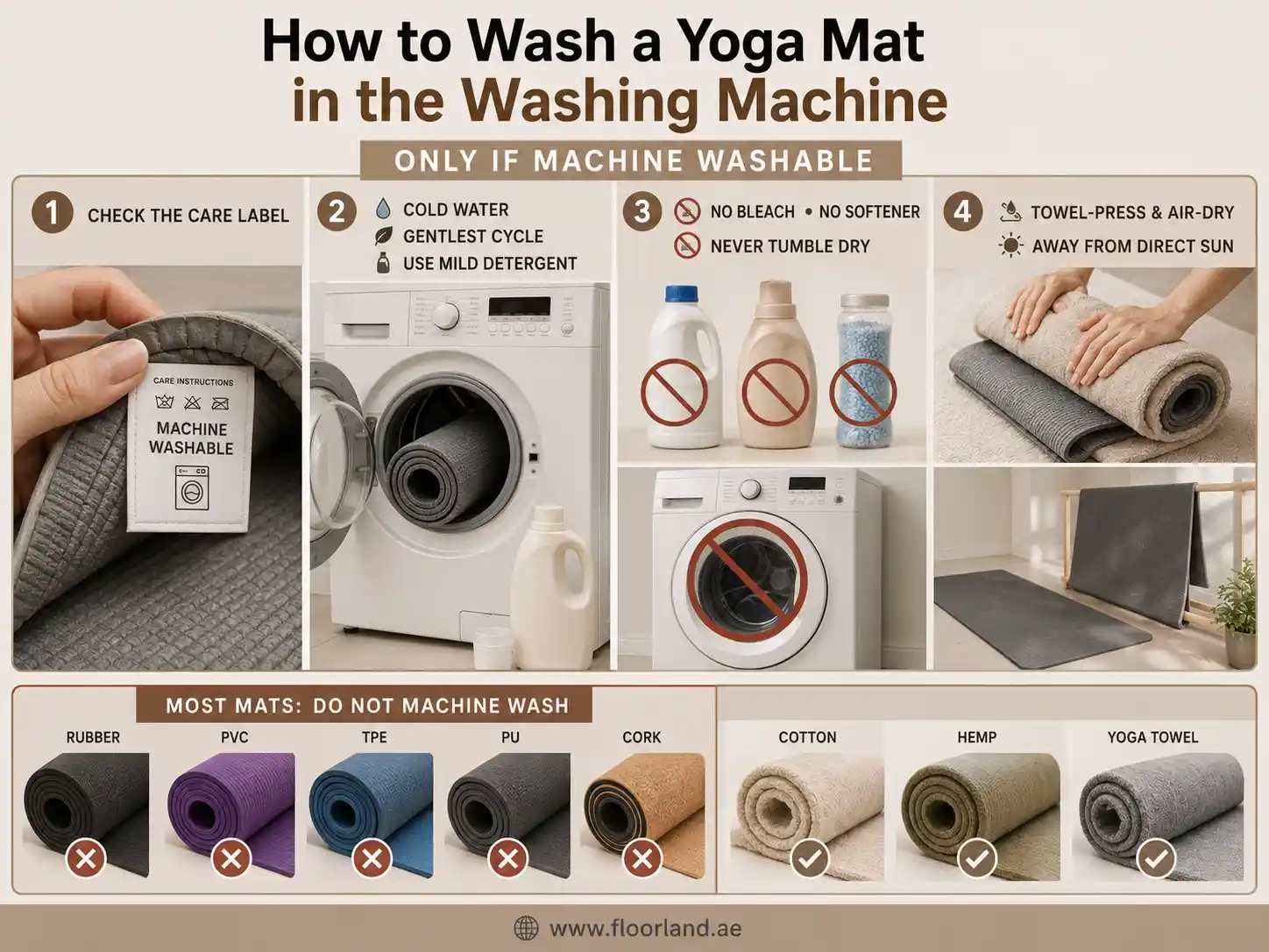 How to Wash a Yoga Mat in the Washing Machine