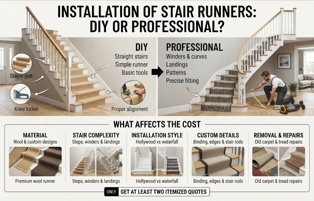 Installation of Stair Runners DIY or Professional