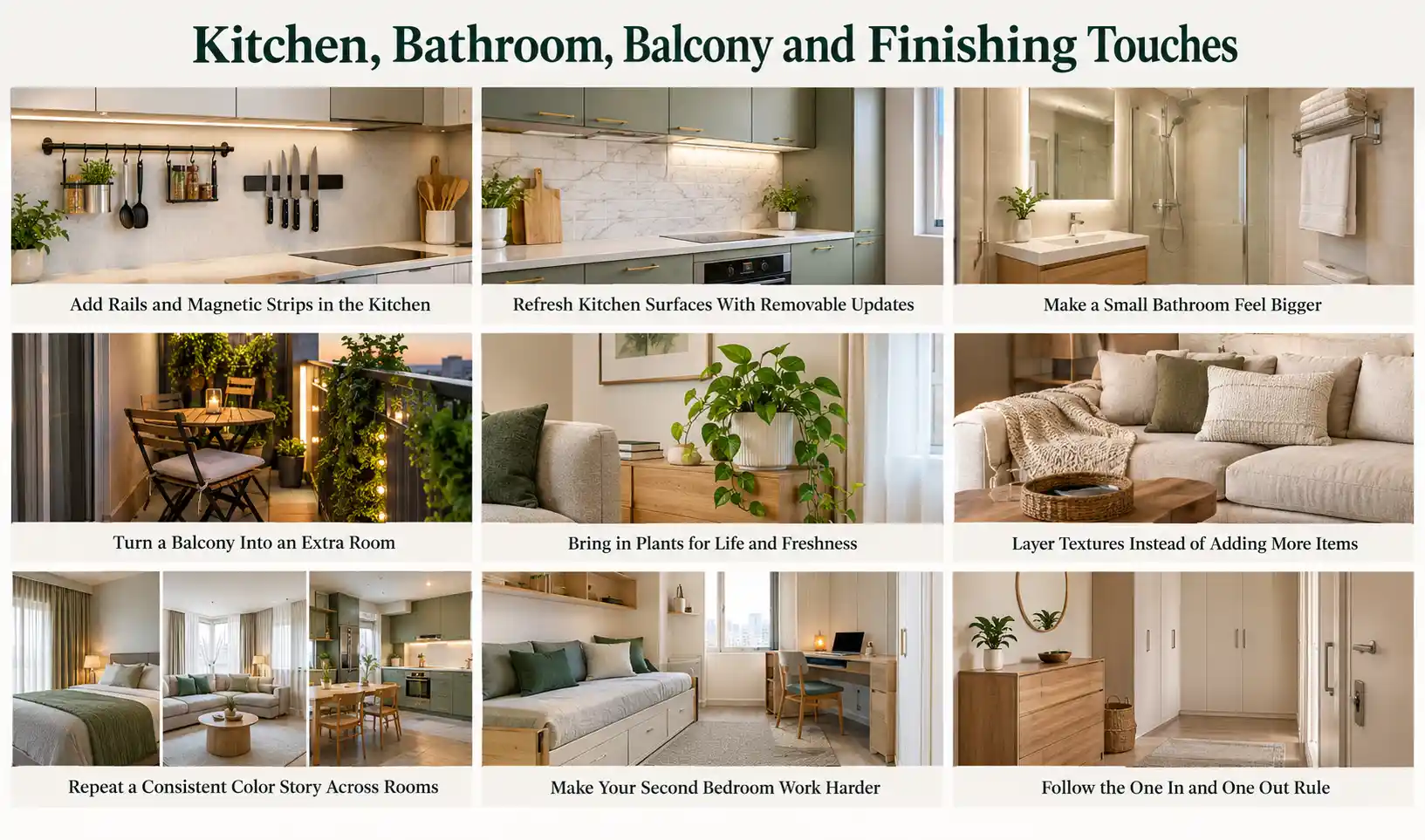 Kitchen, Bathroom and Balcony Ideas