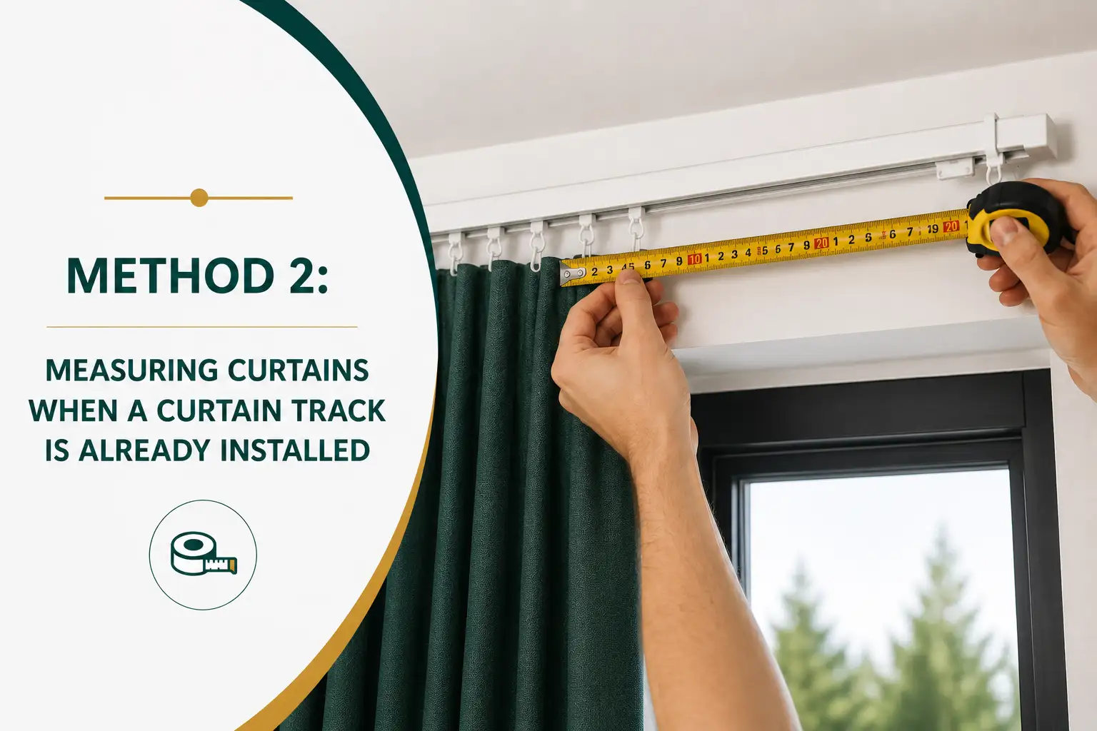 Method 2 Measuring Curtains When a Curtain Track Is Already Installed