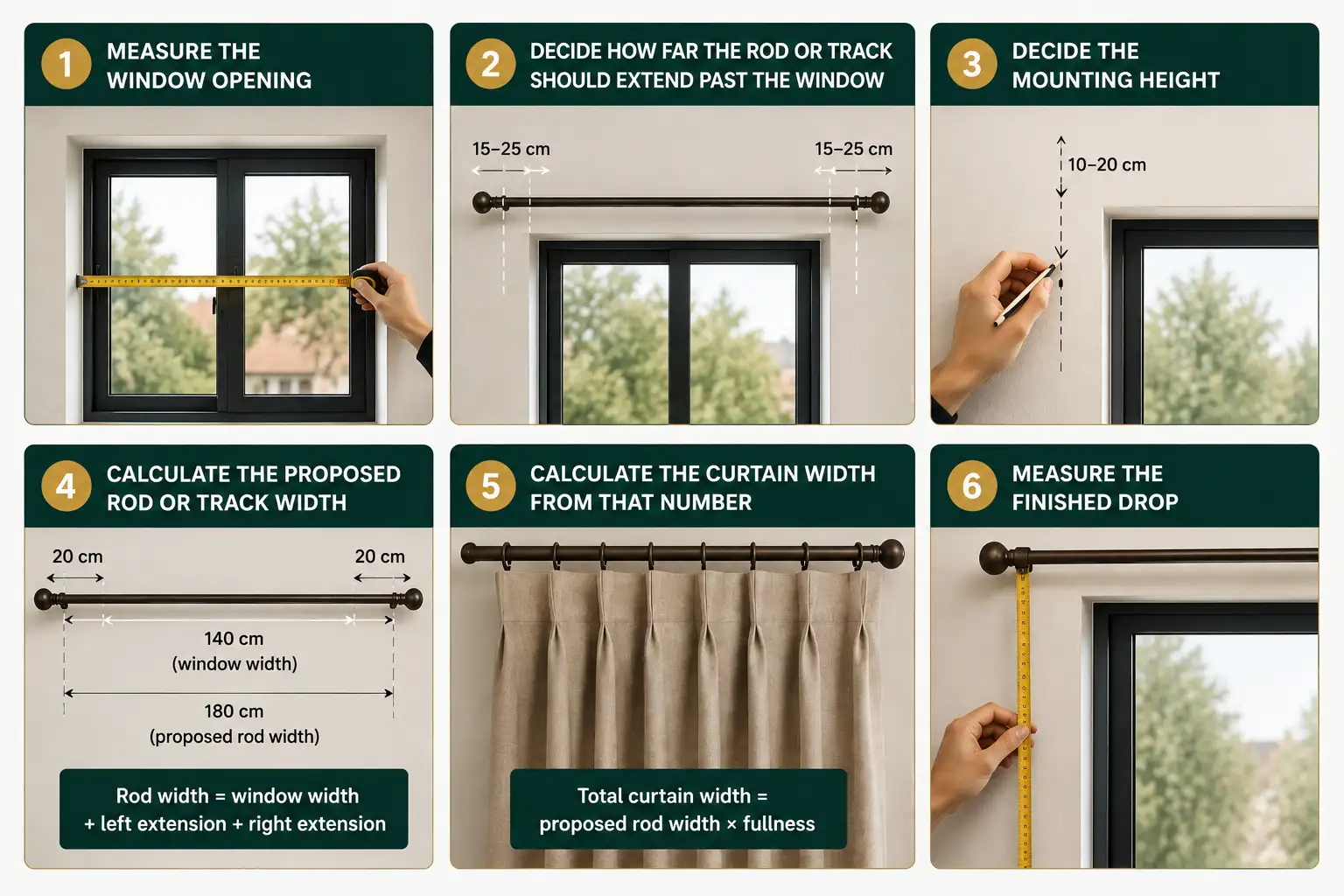 Method 3 Measuring Curtains Before Installing a Rod or Track