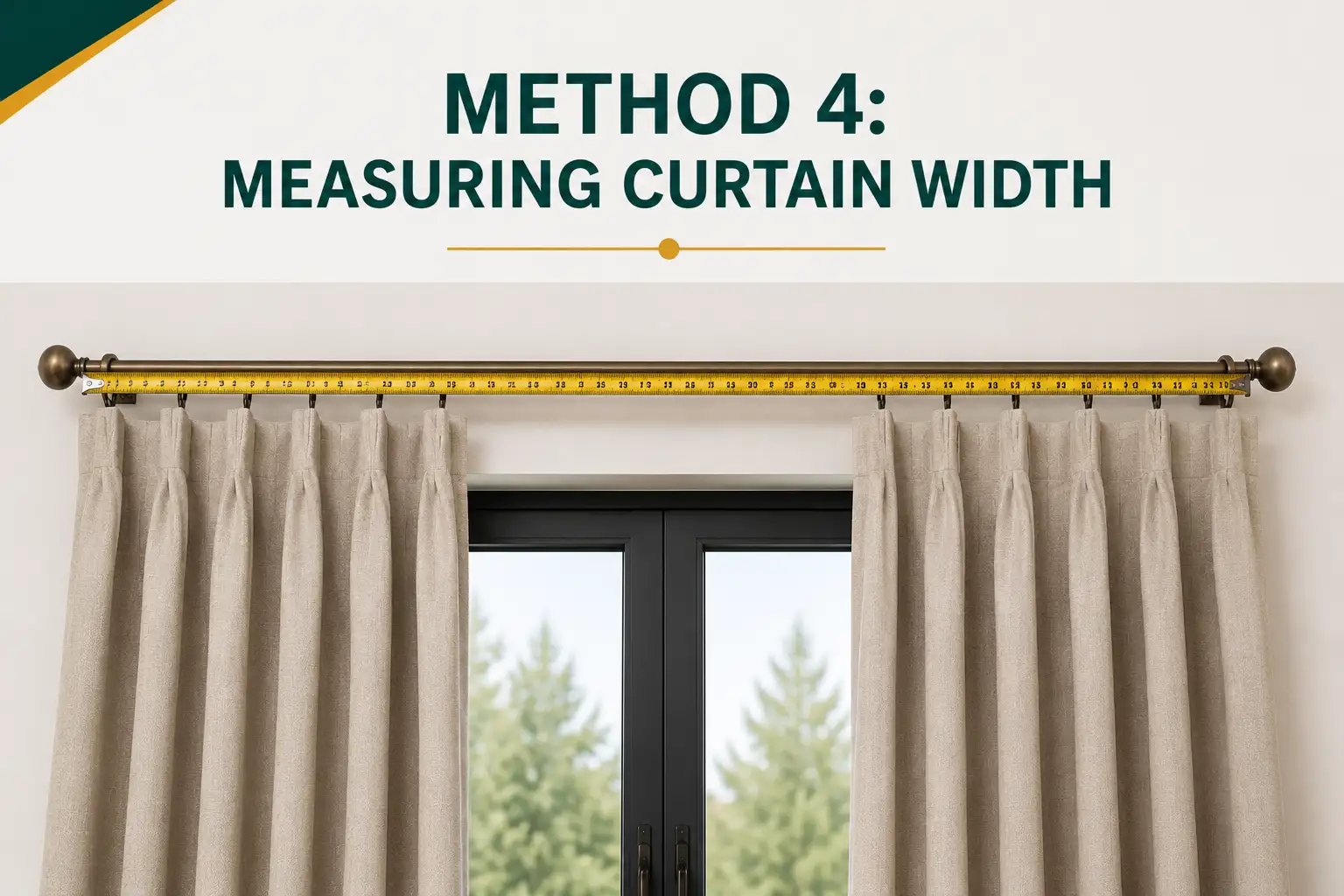 Method 4 Measuring Curtain Width