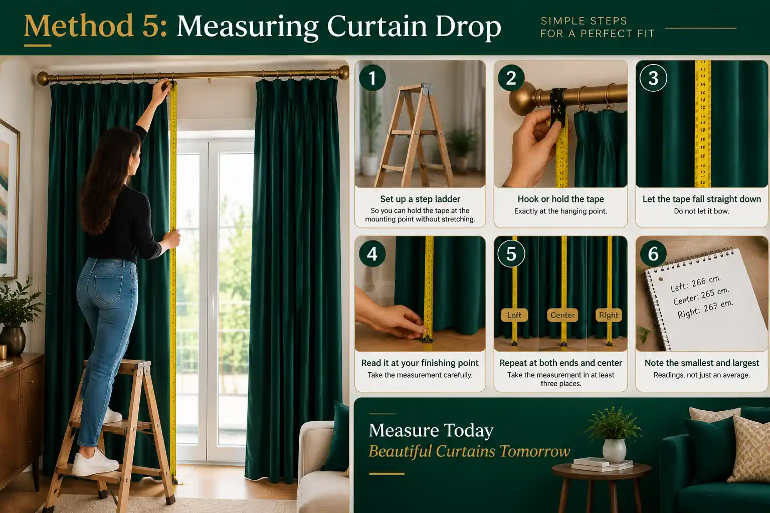 Method 5 Measuring Curtain Drop
