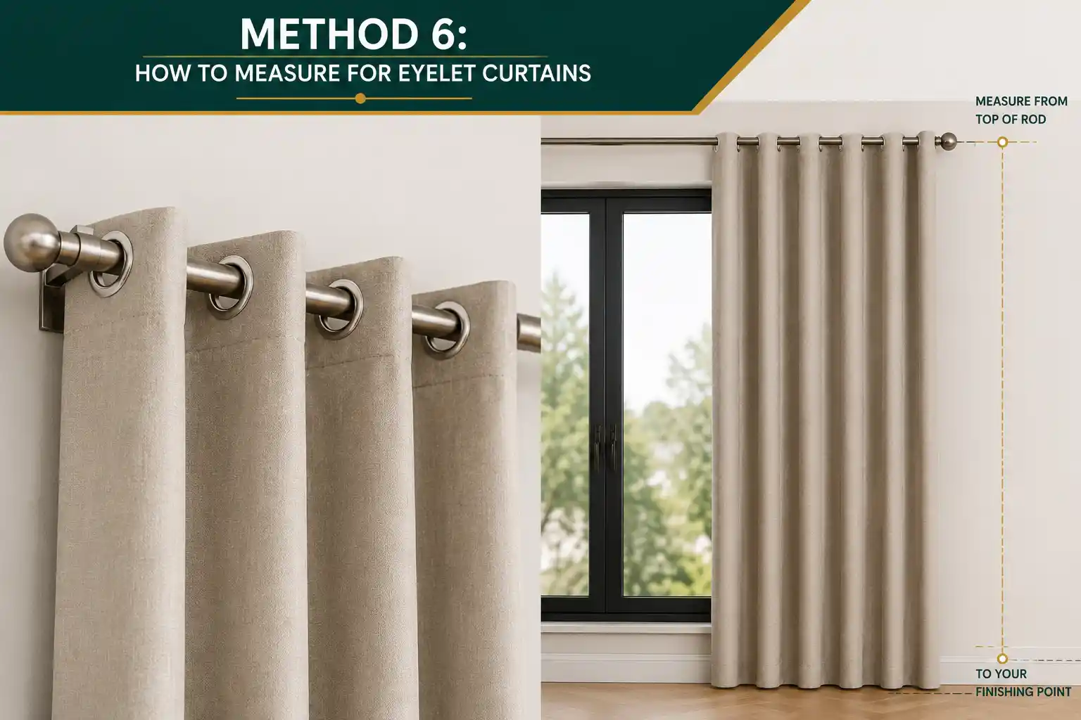 Method 6 How to Measure for Eyelet Curtains