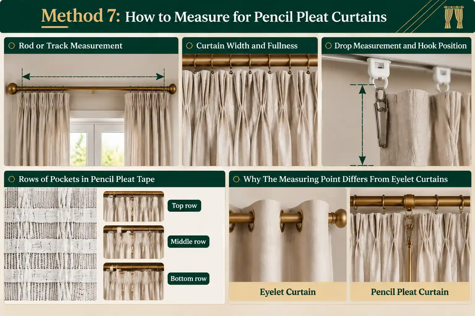 Method 7 How to Measure for Pencil Pleat Curtains