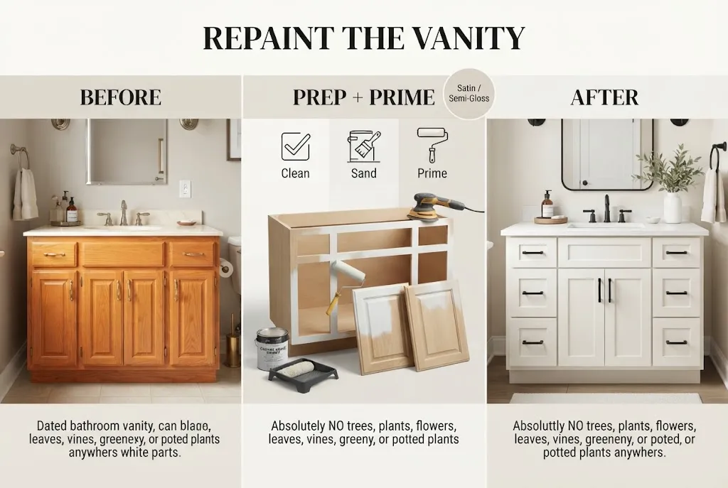 Repaint the Cabinet with a Moisture-Resistant Finish