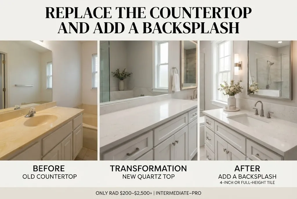 Replace the Countertop and Add a Backsplash