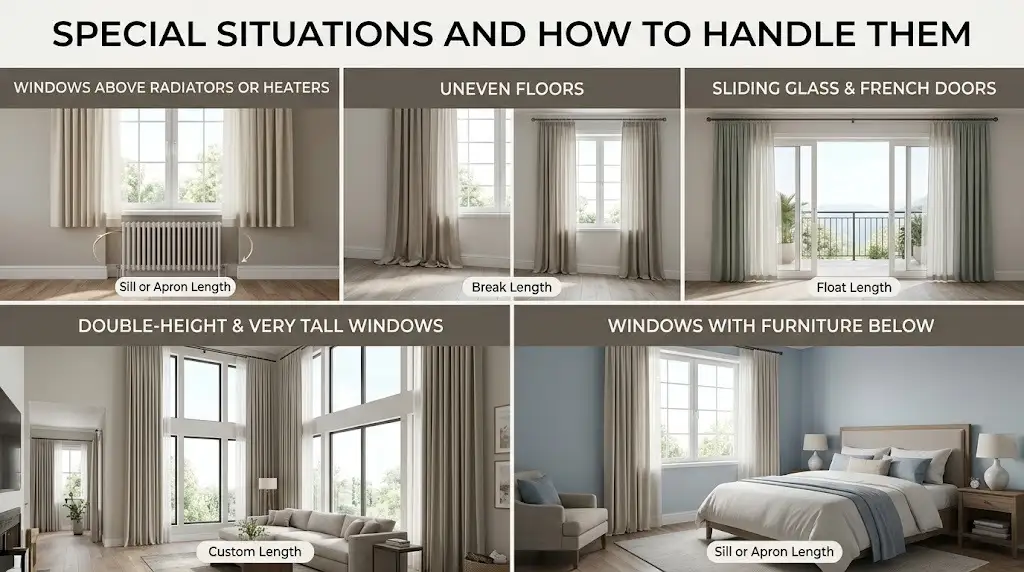 Special Situations for measuring curtains length and How to Handle Them