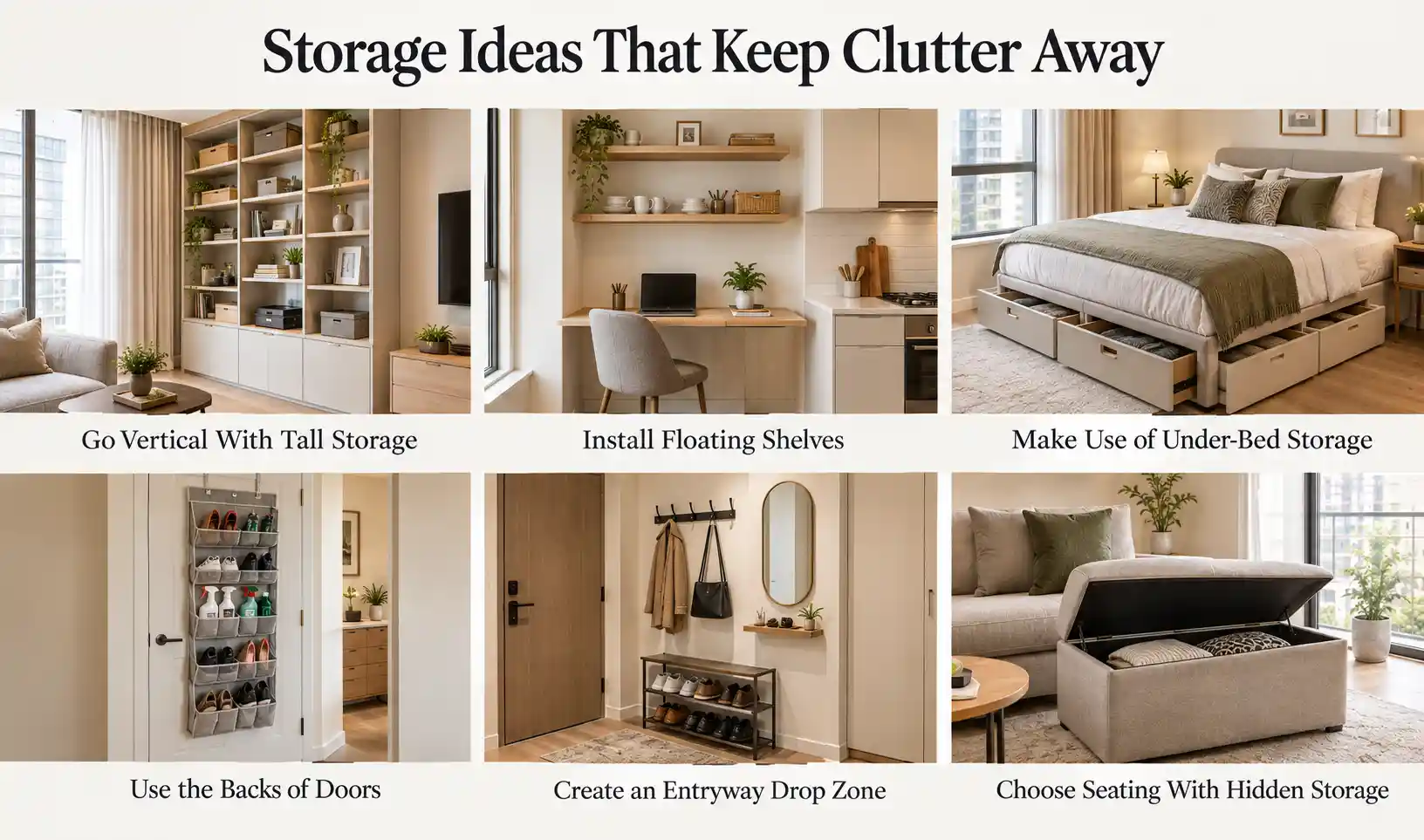 Storage Ideas That Keep Clutter Away from small apartmenet
