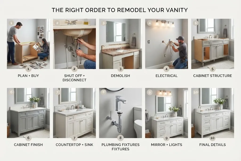 The Right Order to Remodel Your Vanity