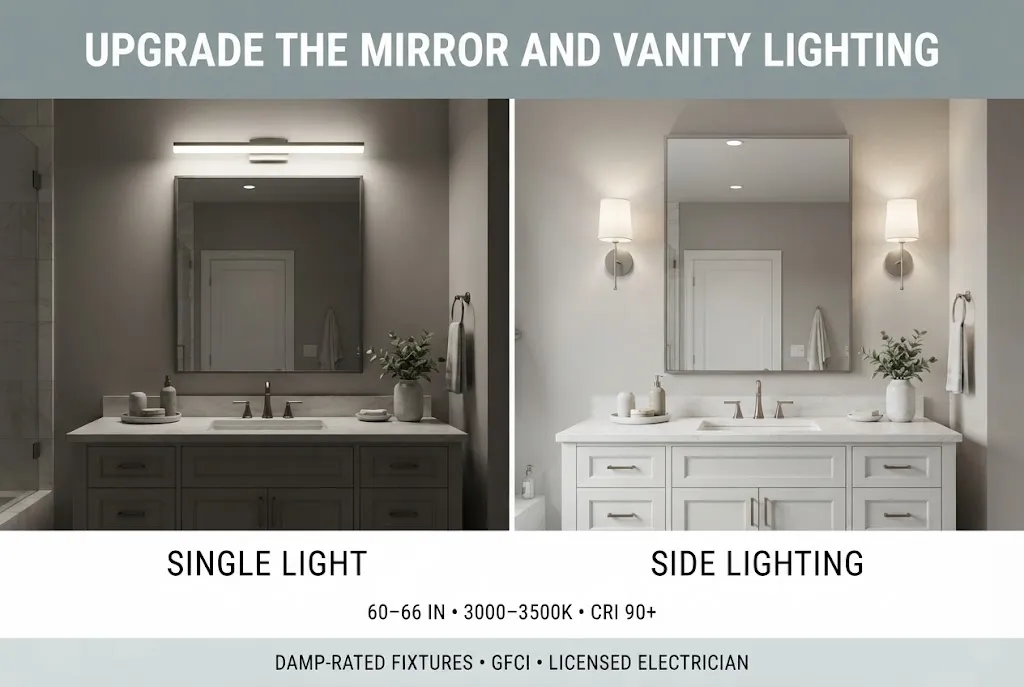 Upgrade the Mirror and Vanity Lighting