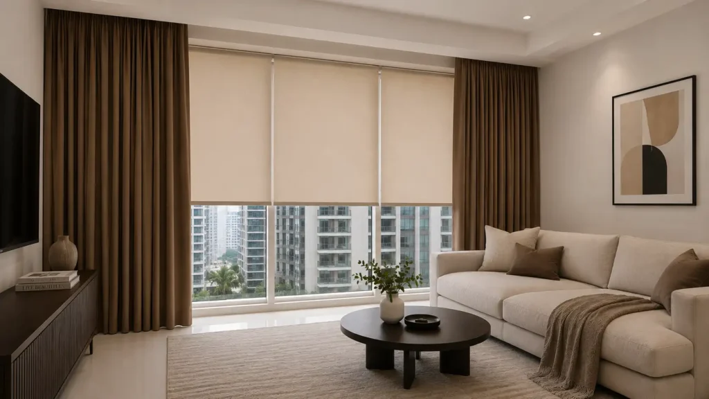 roman shade for living room