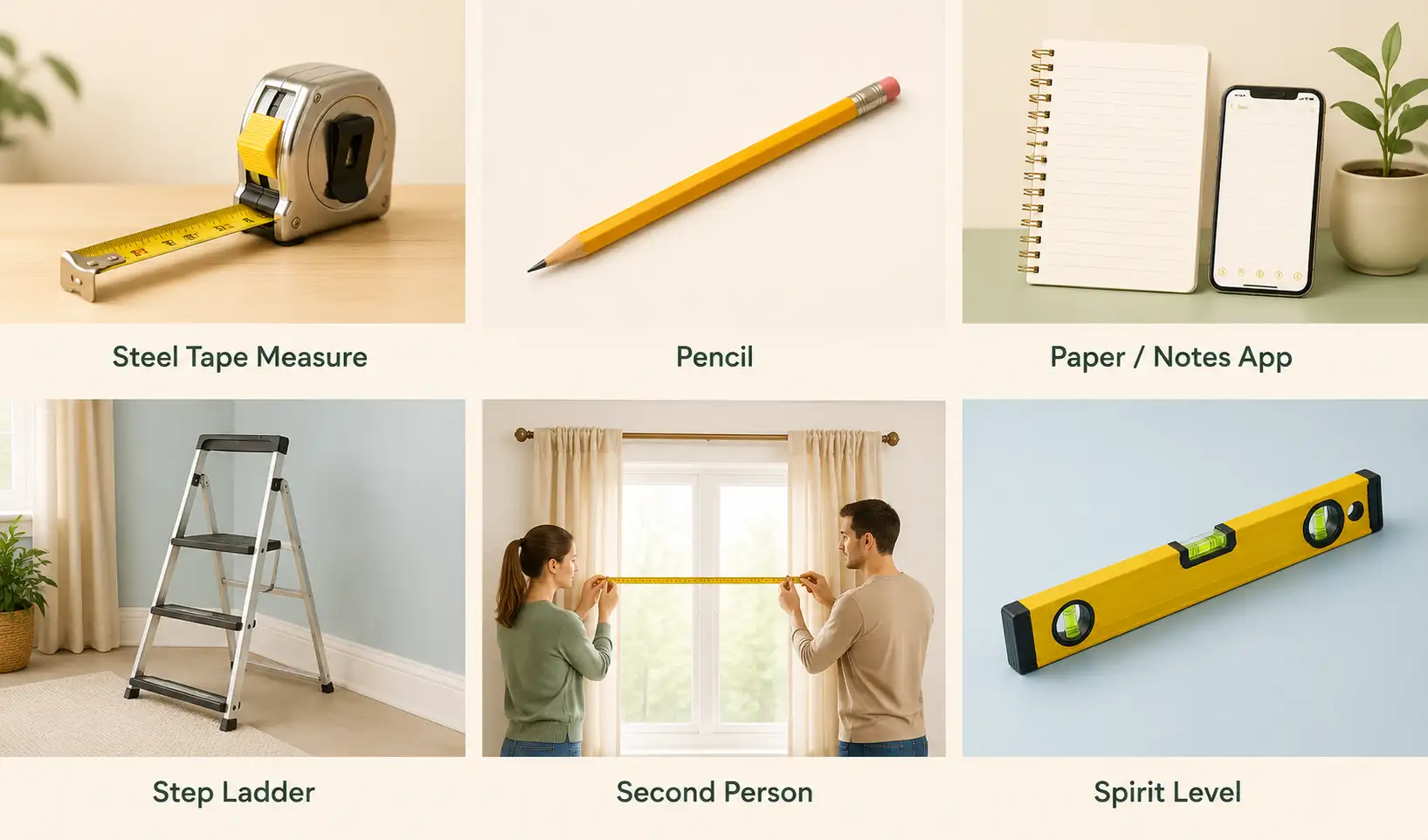 tools needed for window measurement