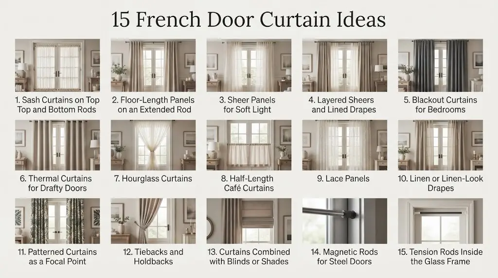15 French Door Curtain Ideas