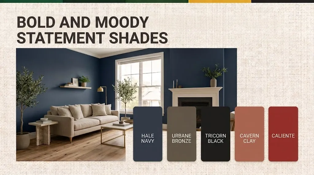 Bold and Moody Statement Shades for living room