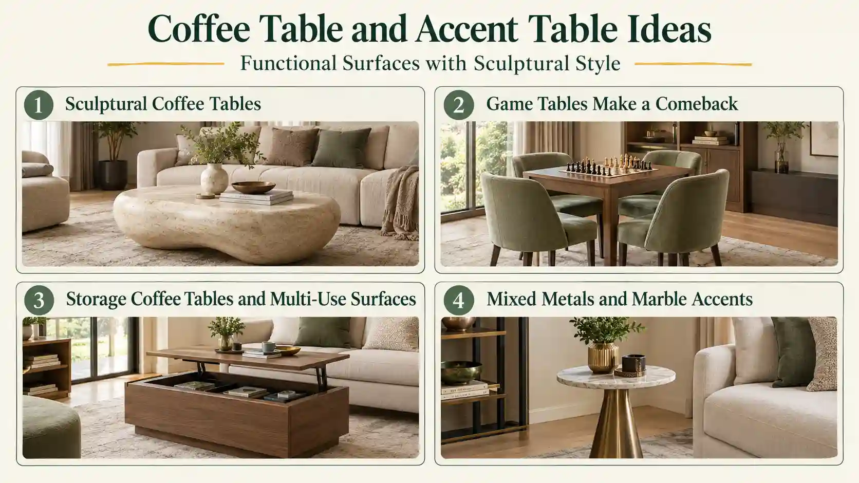 Coffee Table and Accent Table Ideas