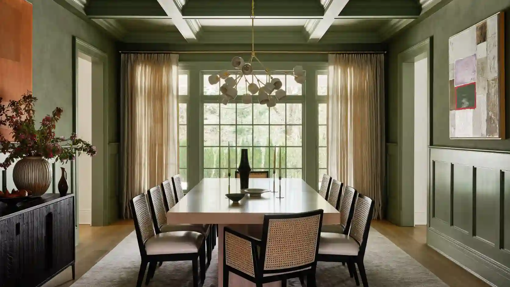 Color-Drenched Paneling