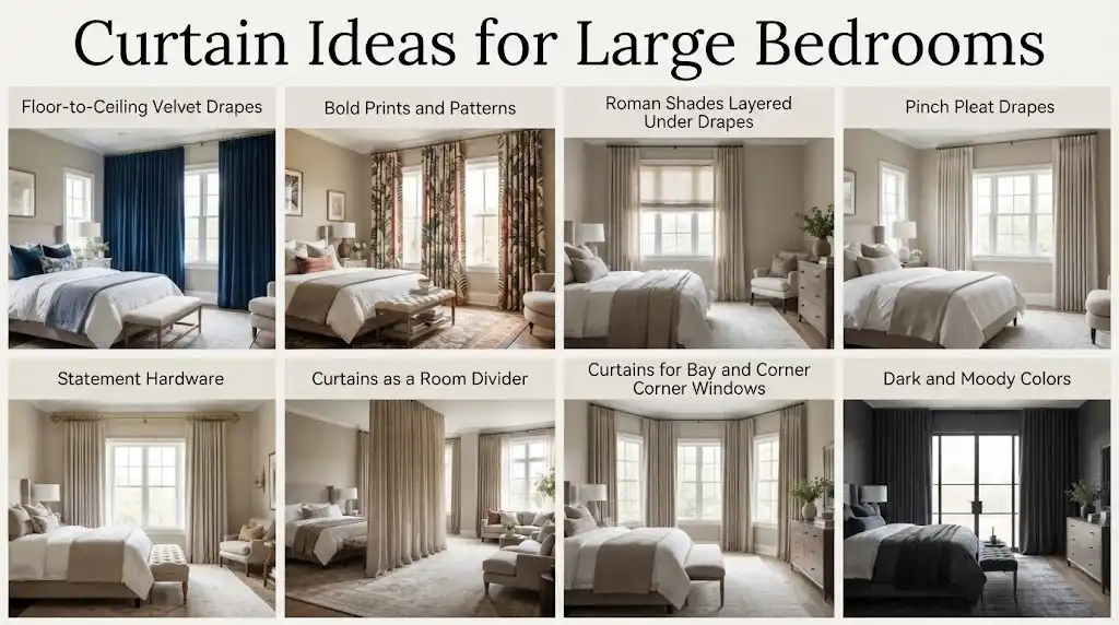 Curtain Ideas for Large Bedrooms