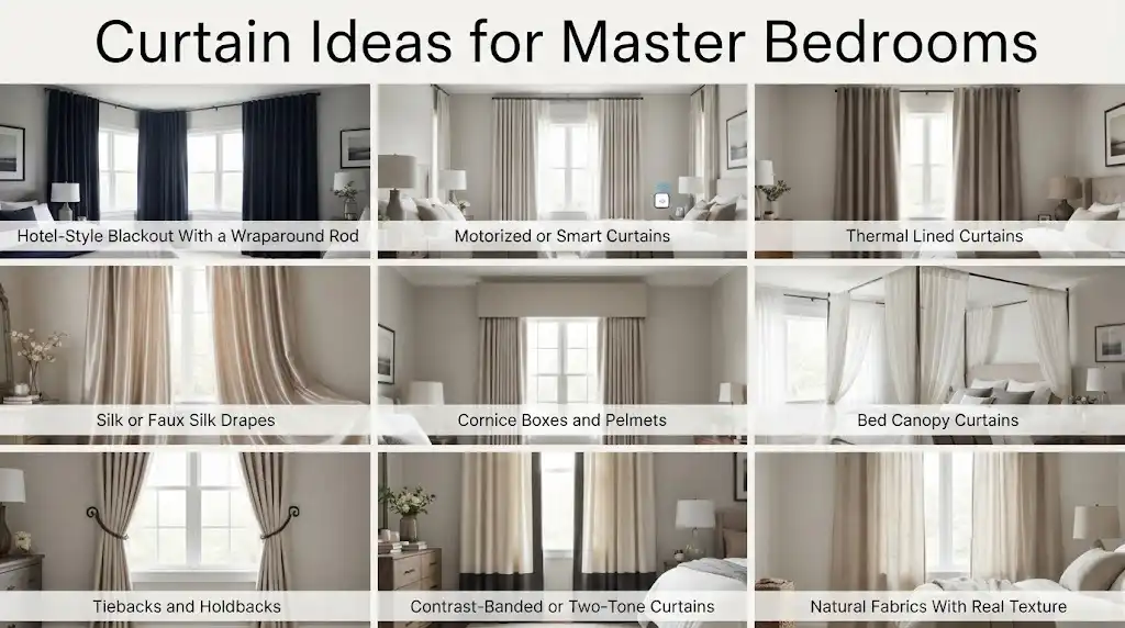 Curtain Ideas for Master Bedrooms