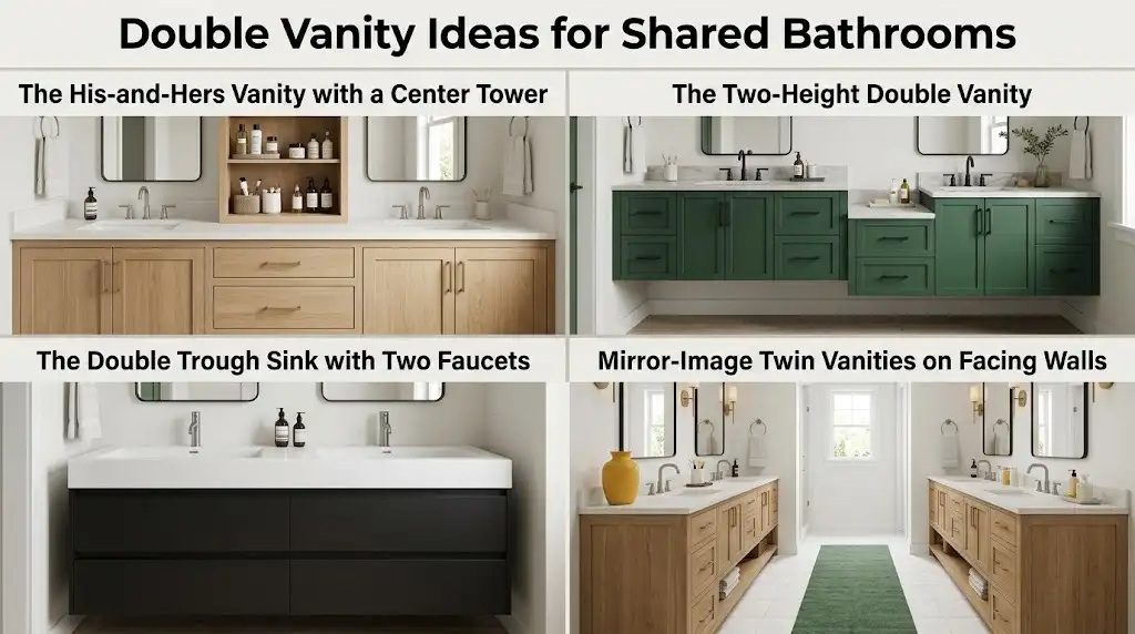 Double Vanity Ideas for Shared Bathrooms