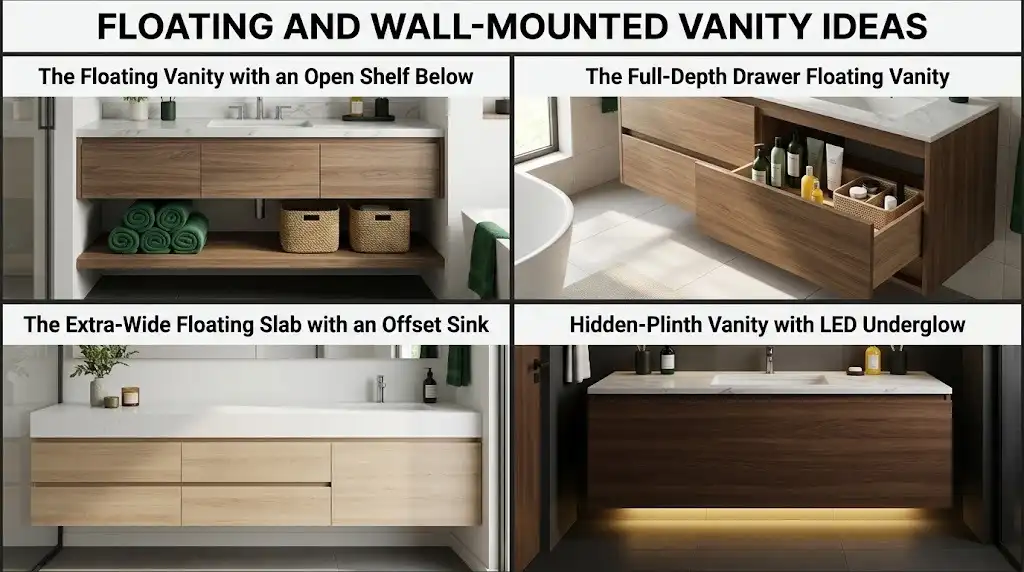 Floating and Wall-Mounted Vanity Ideas