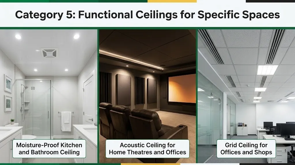 Functional Ceilings for Specific Spaces