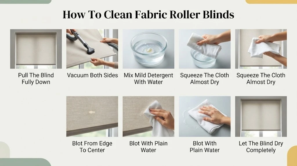 How to Clean Fabric Roller Blinds