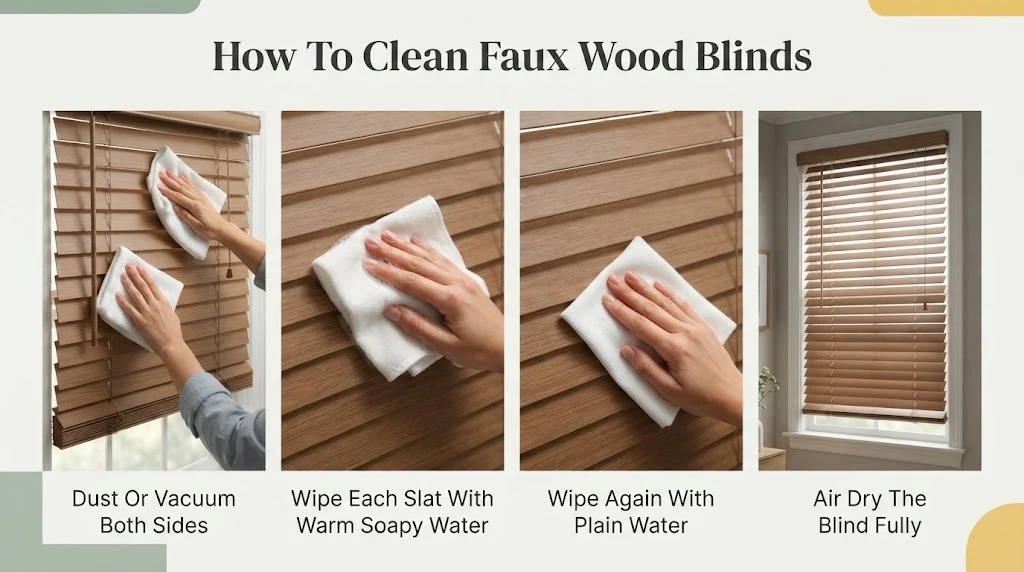 How to Clean Faux Wood Blinds